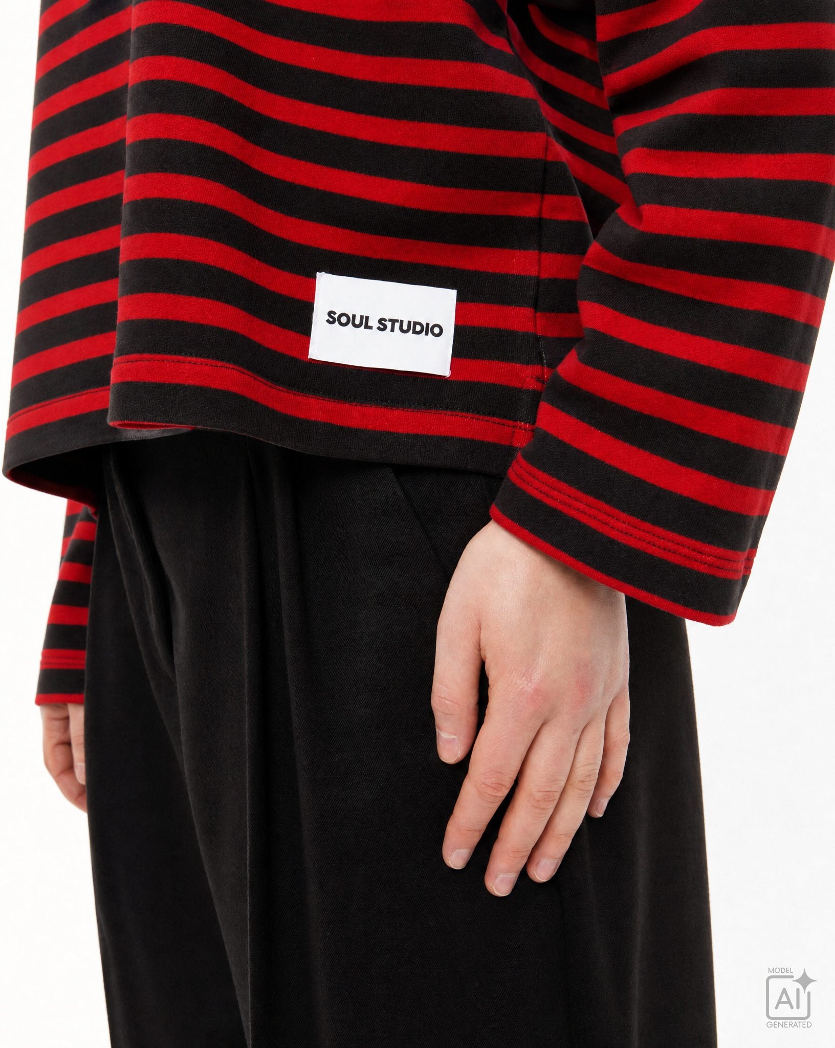 Boxy Sweatshirt Soul Studio Striped (Love)