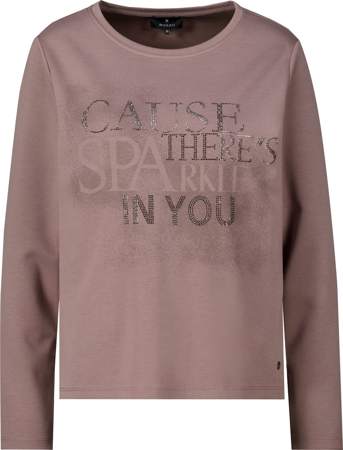 Sweatshirt mit Schmuckdetails (Taupe)