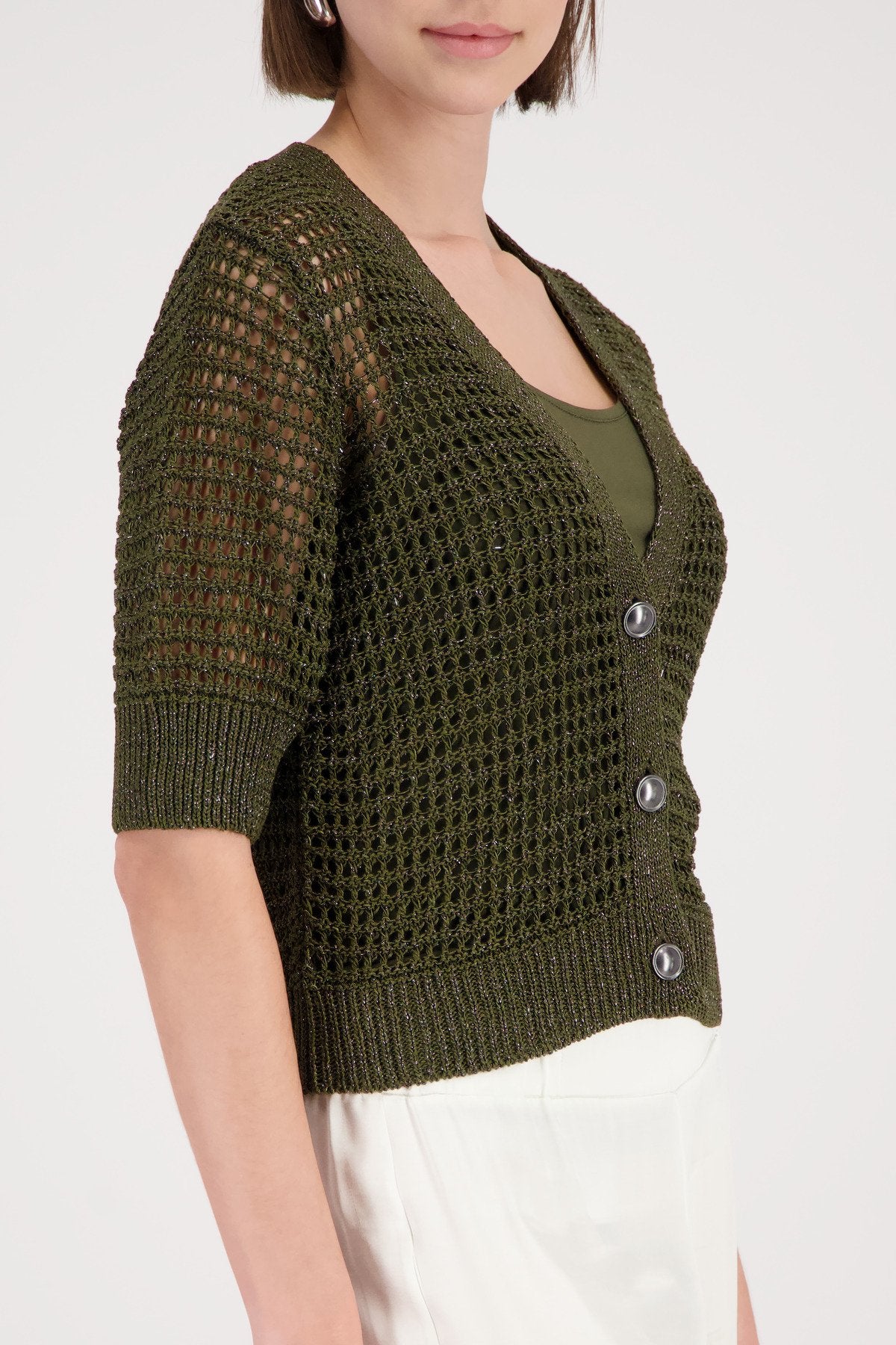Strickjacke (Olive)