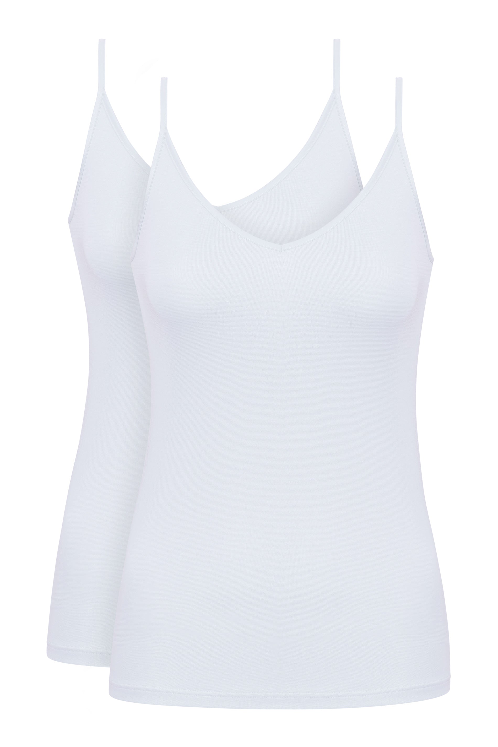Spaghetti Top (Doppelpack) (Weiss)