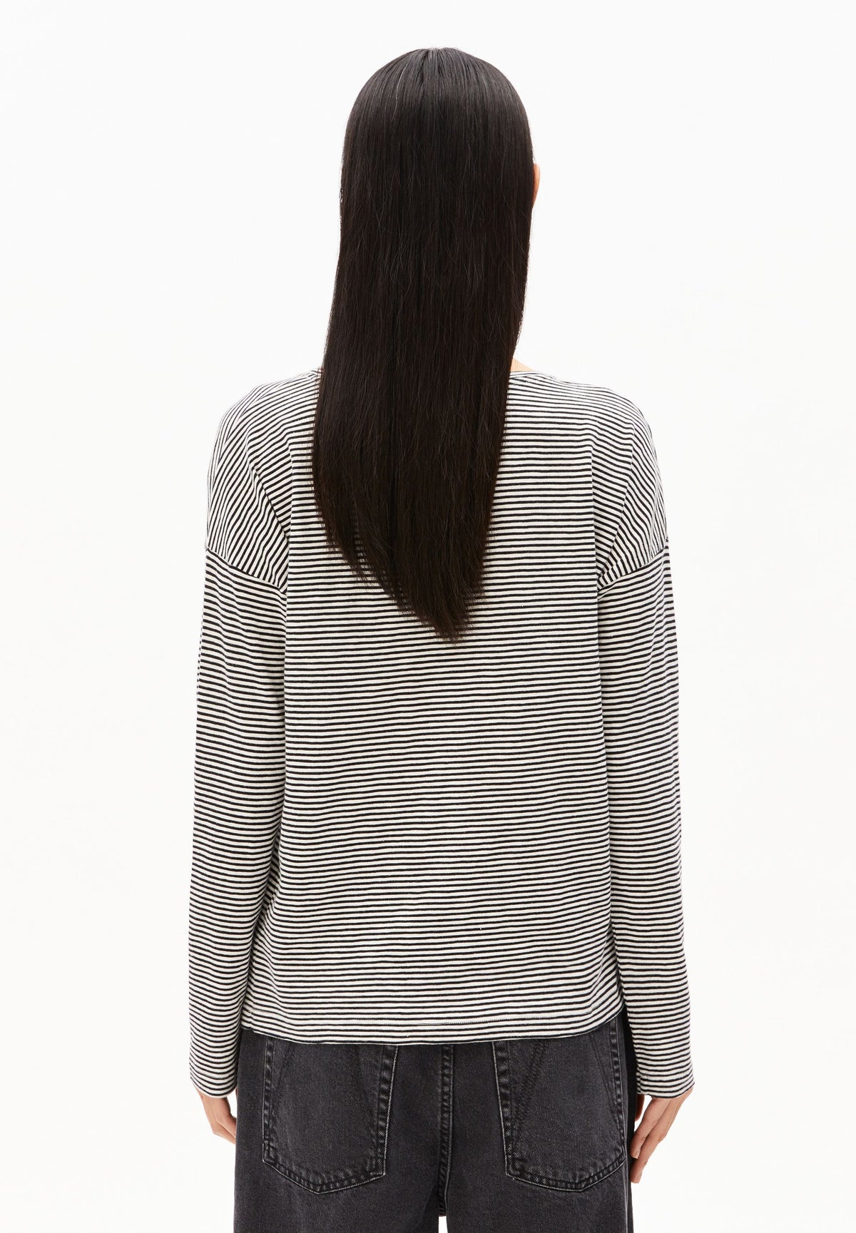Xianaa Stripe Longsleeve (Black-oatmilk)