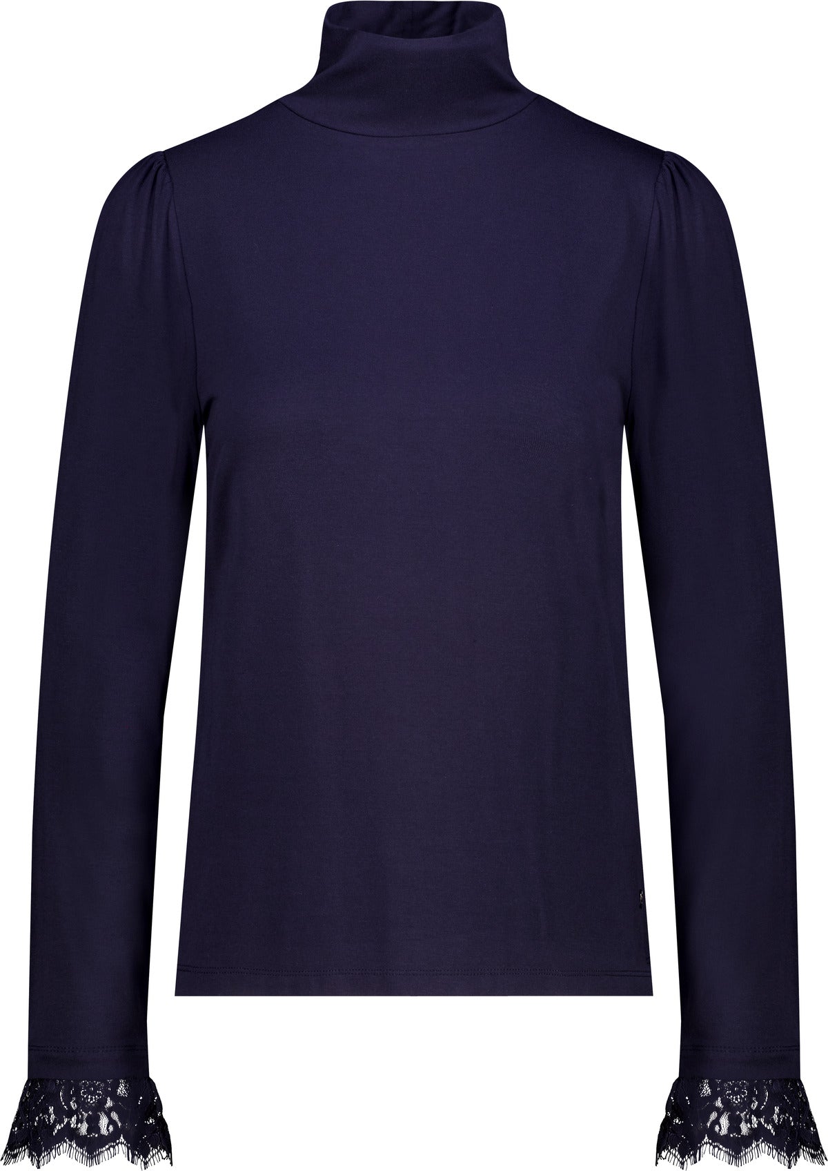 Rollkragenshirt mit Spitze (Dark Blue)
