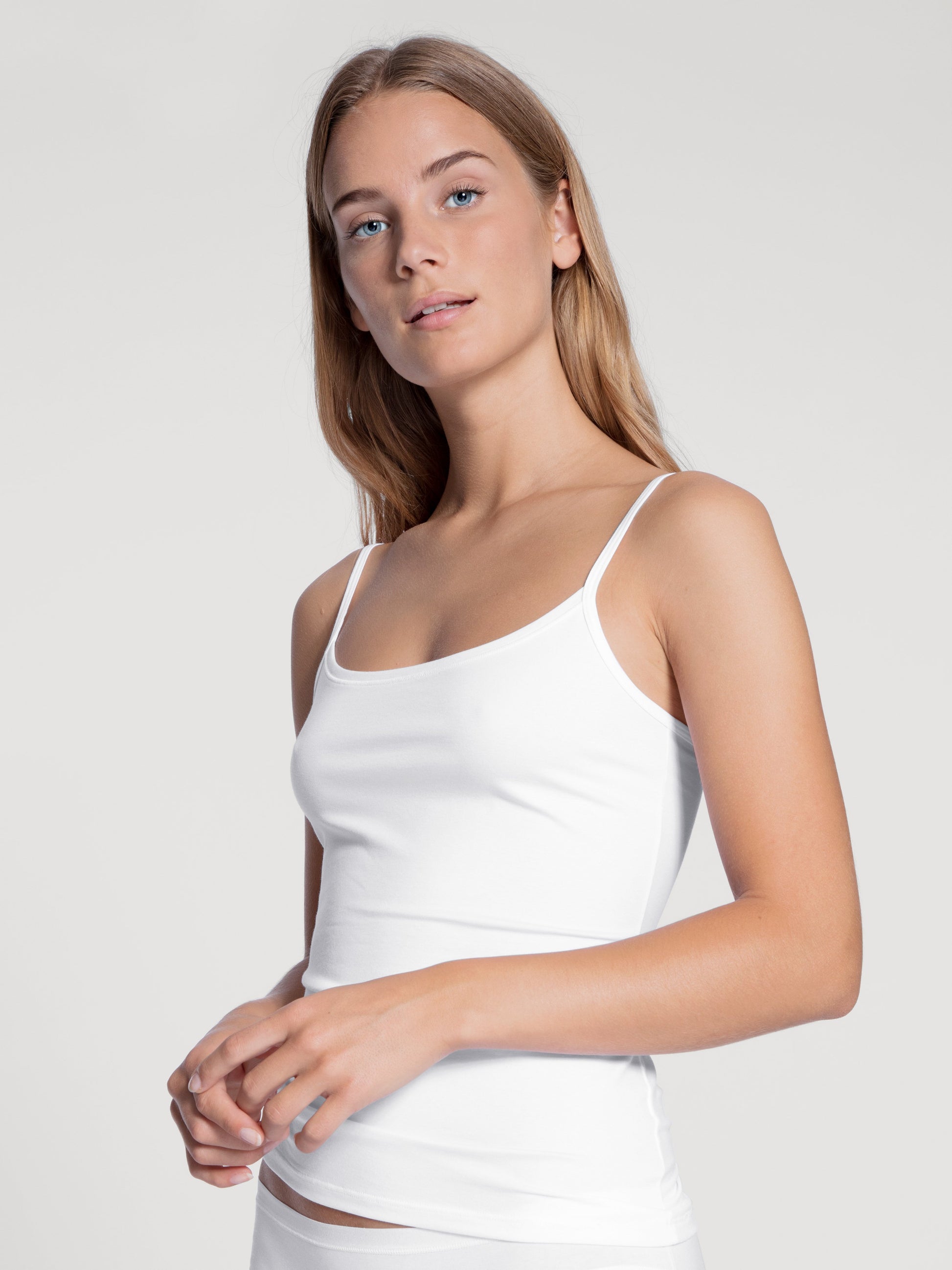 DAMEN Spaghetti-Top (Weiss)