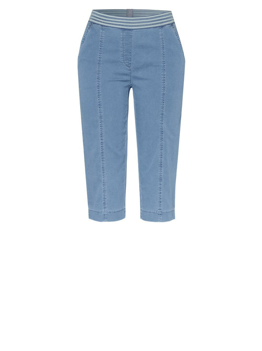 Sue Jogpant Capri (Blue Bleached)