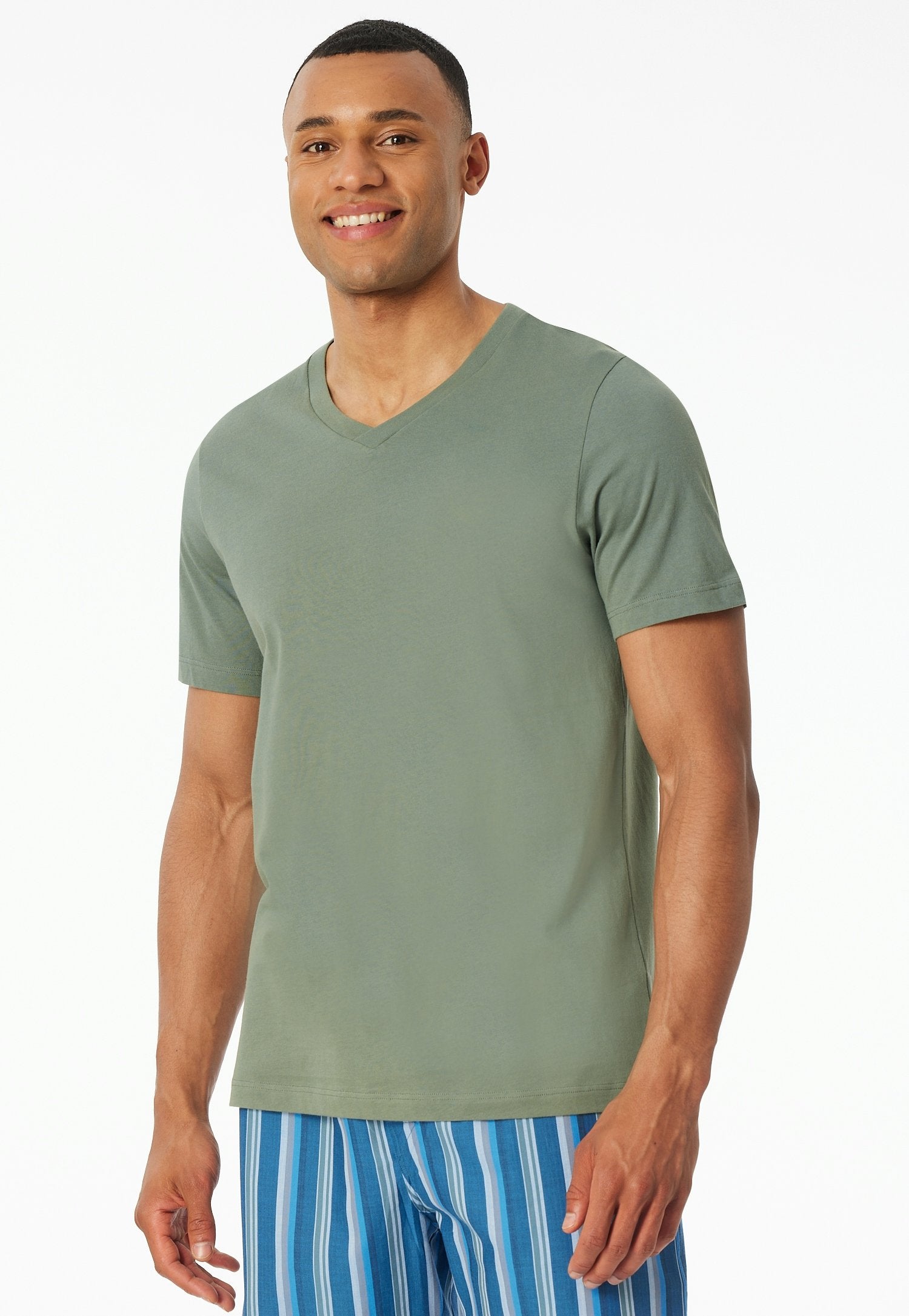 T-Shirt V-Ausschnitt (Khaki)