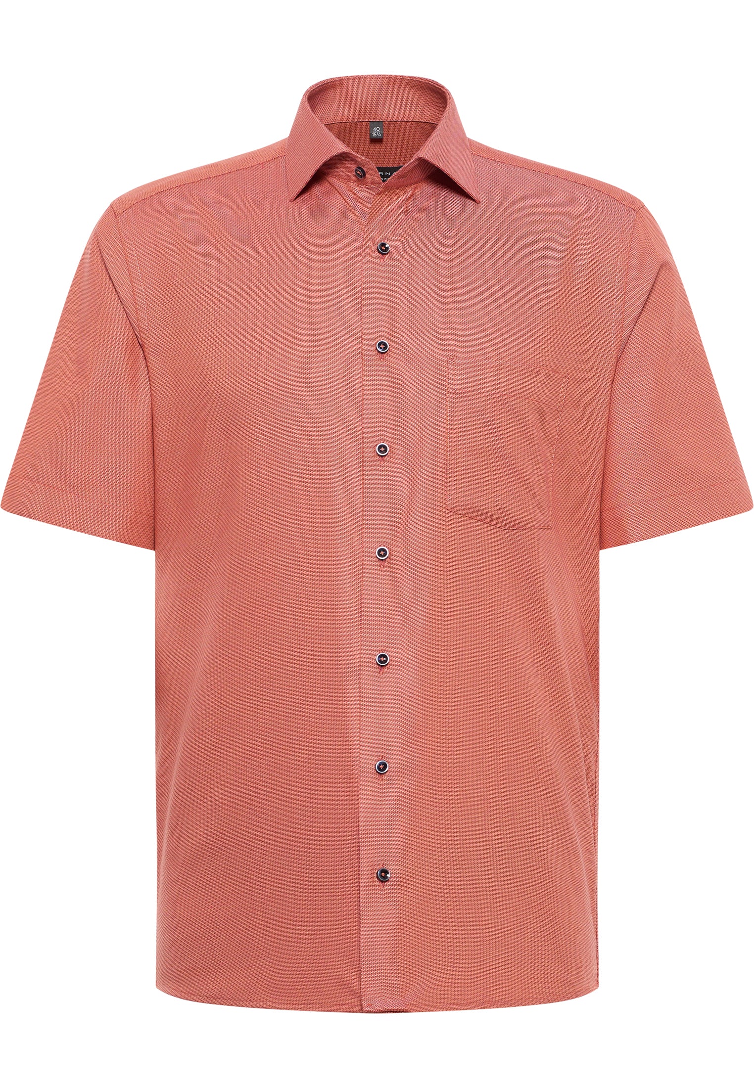 ETERNA strukturiertes Kurzarmhemd MODERN FIT (Chianti)