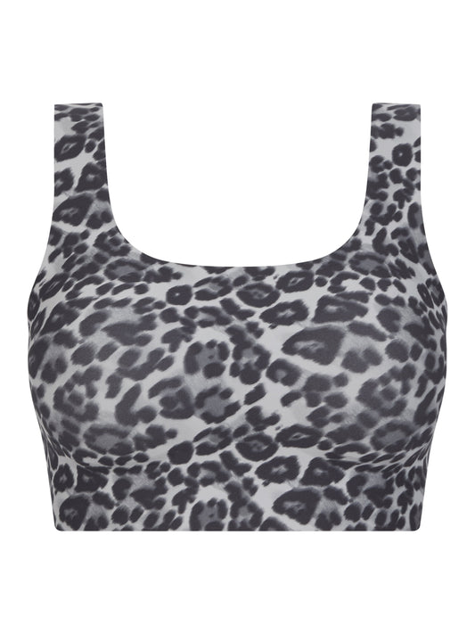 SoftStrech Power Rundhals BH (Grey Leopard)