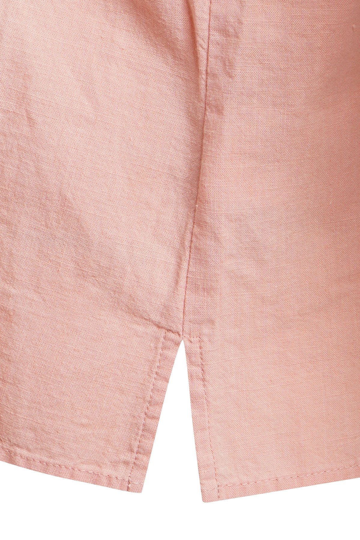Volant Neck Blouse Top (Peach)