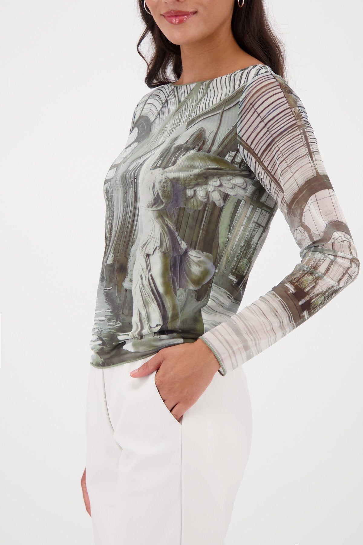 Pullover (Sage Gemustert)