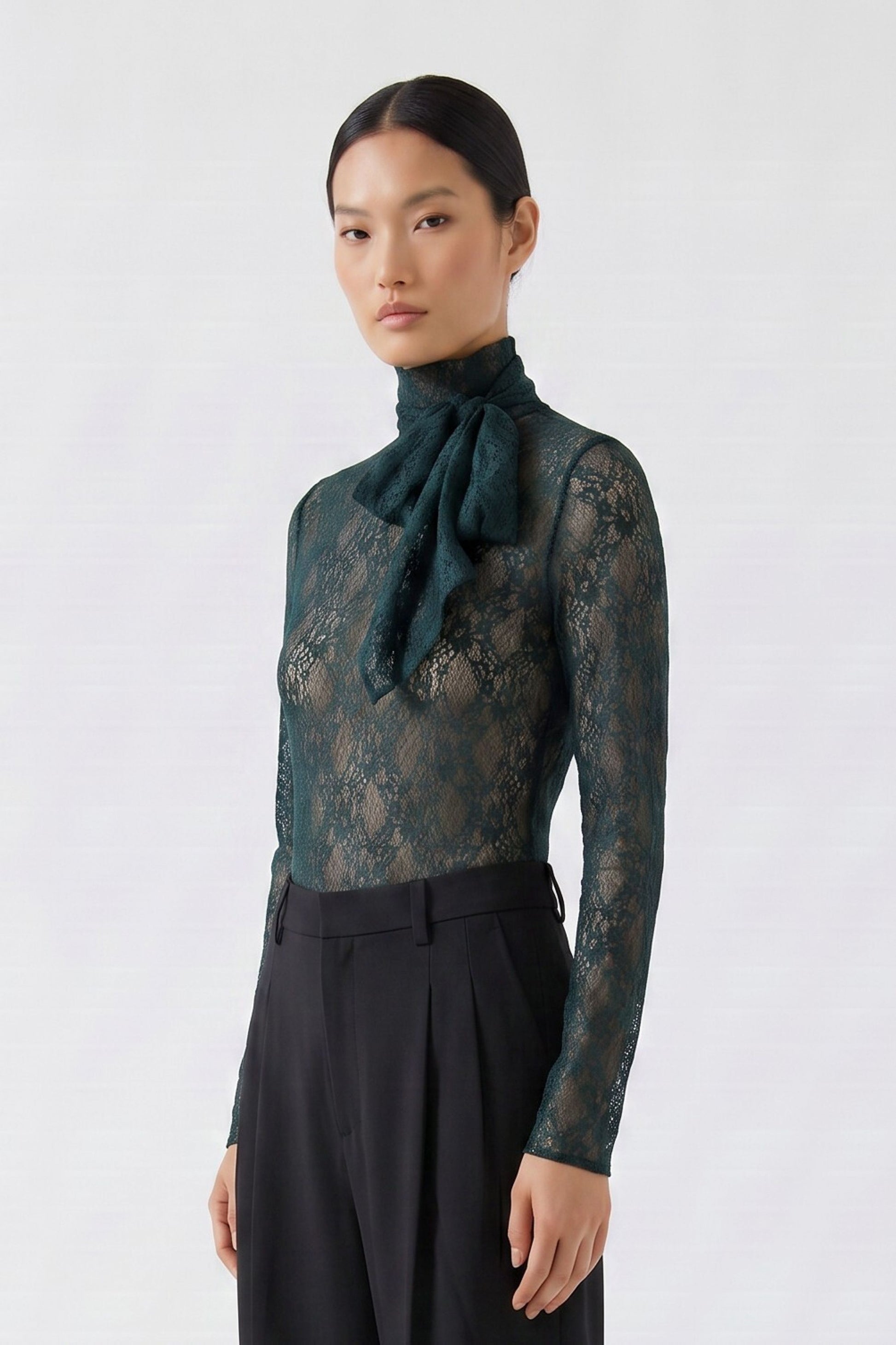 Langarmshirt Spitze (Scarab)