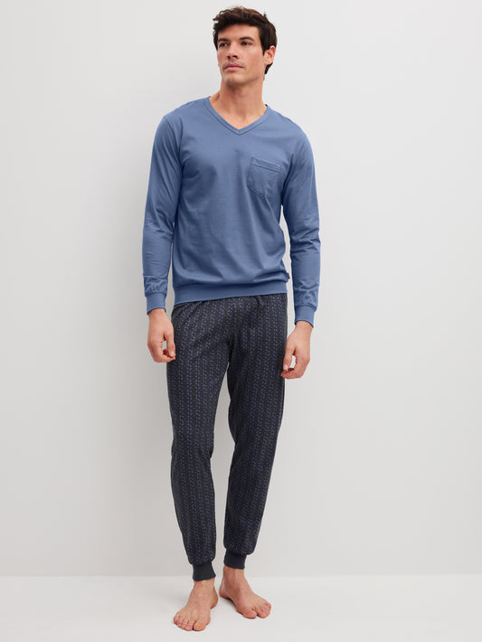 HERREN Pyjama mit Bündchen (Coastal Fjord)