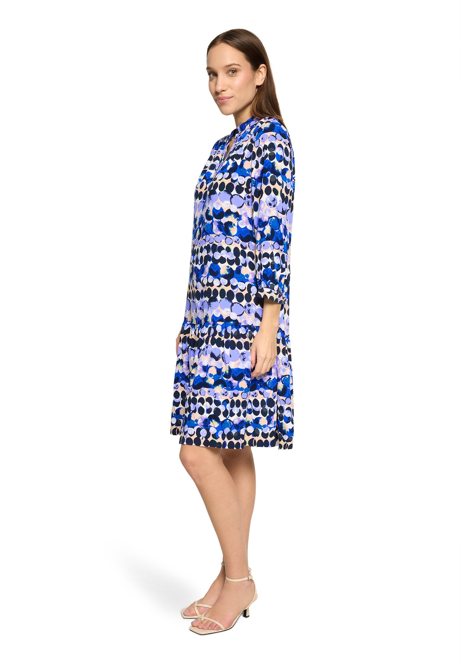 Stufenkleid (Blue/beige)