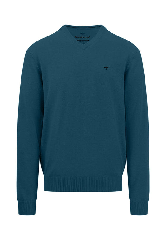 V-Neck, Superfine (Dark Teal)