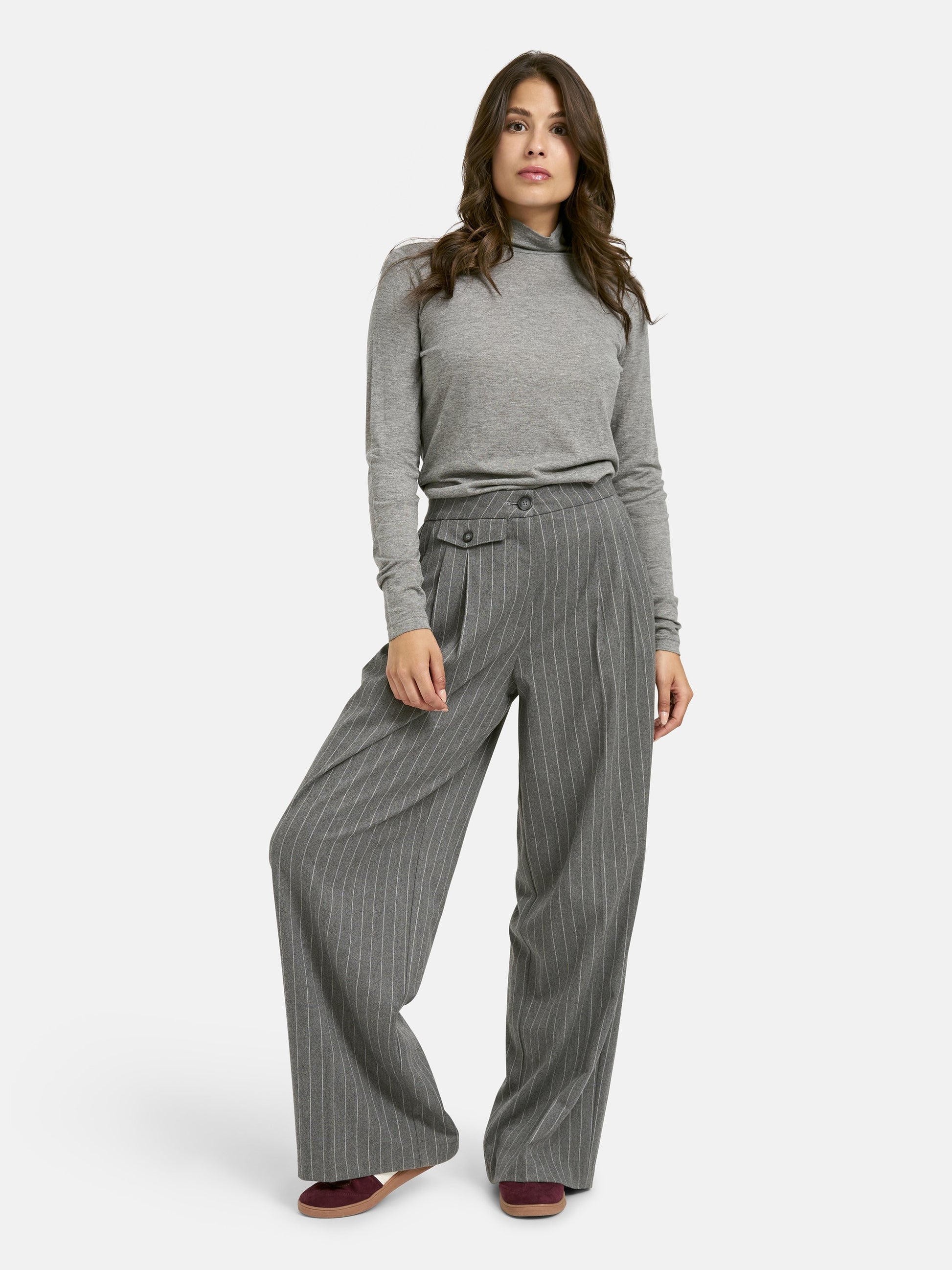 Cashmere Blend Turtleneck (Grey Melange)