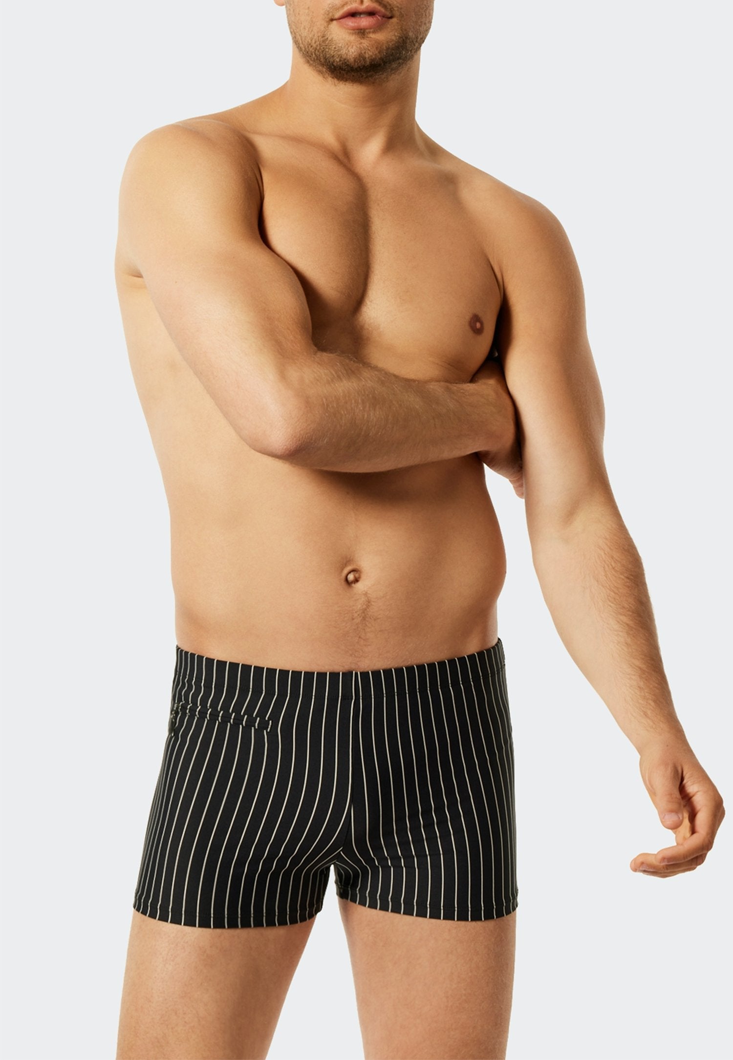 Badehose Komfort mit Bein (Schwarz)