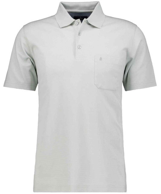 Softknit-Polo "fishnet" (Silber)