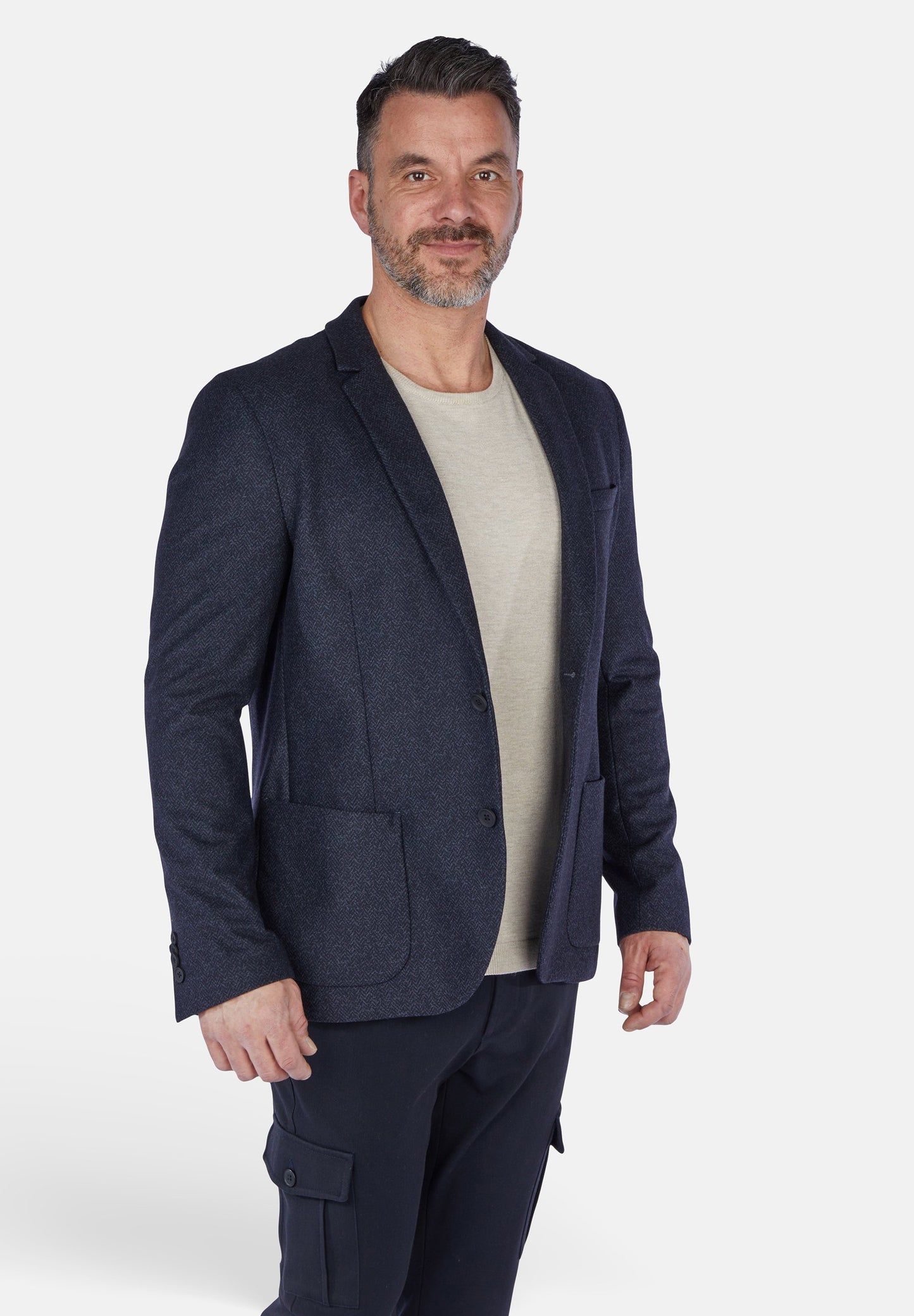 Check Blazer (Midnight Blue)