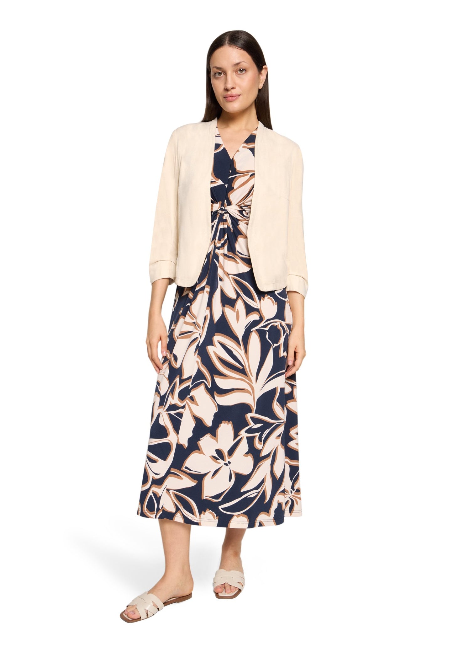 Midikleid (Dark Blue/brown)