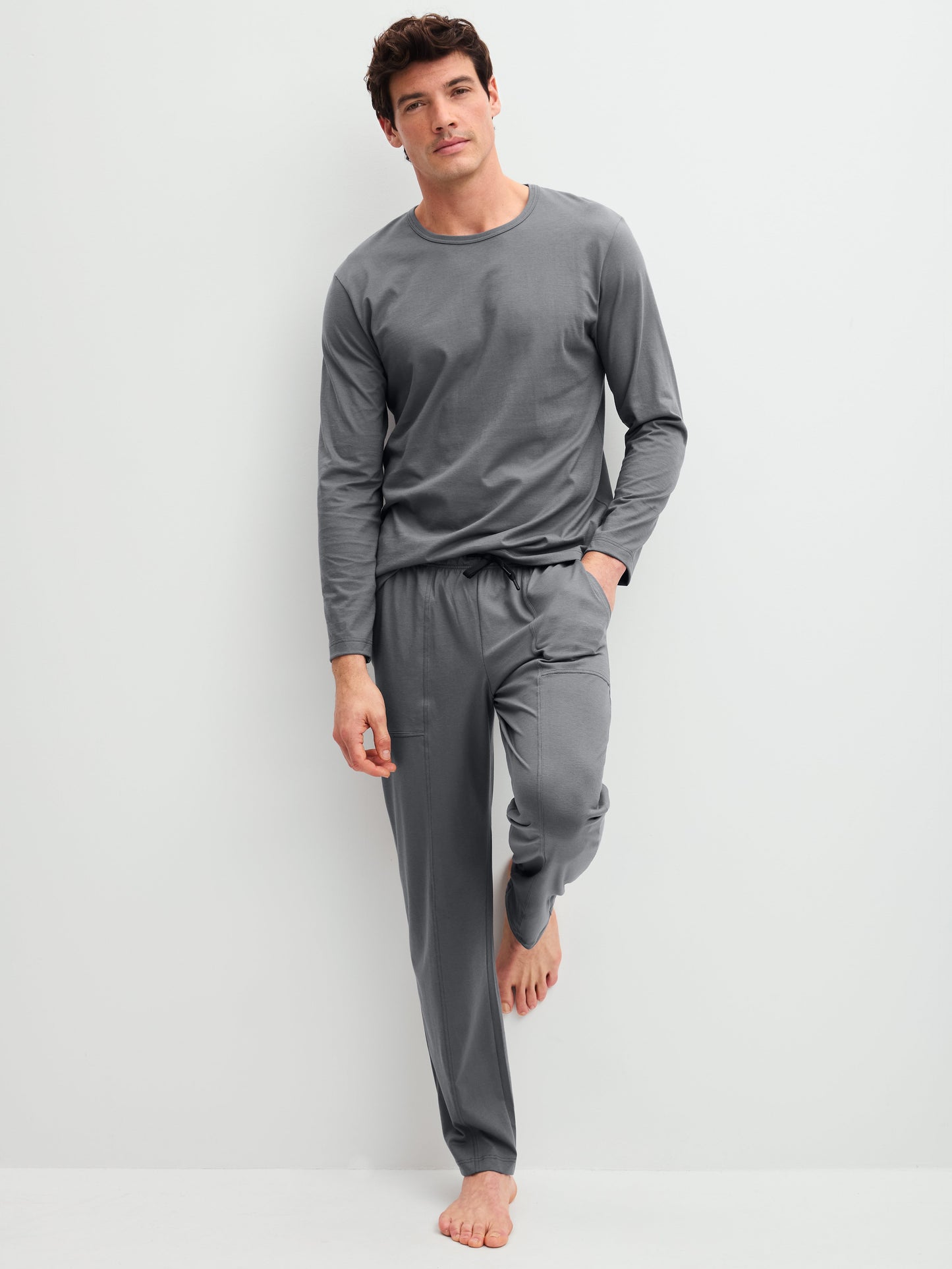 HERREN Shirt langarm (Tornado Grey)