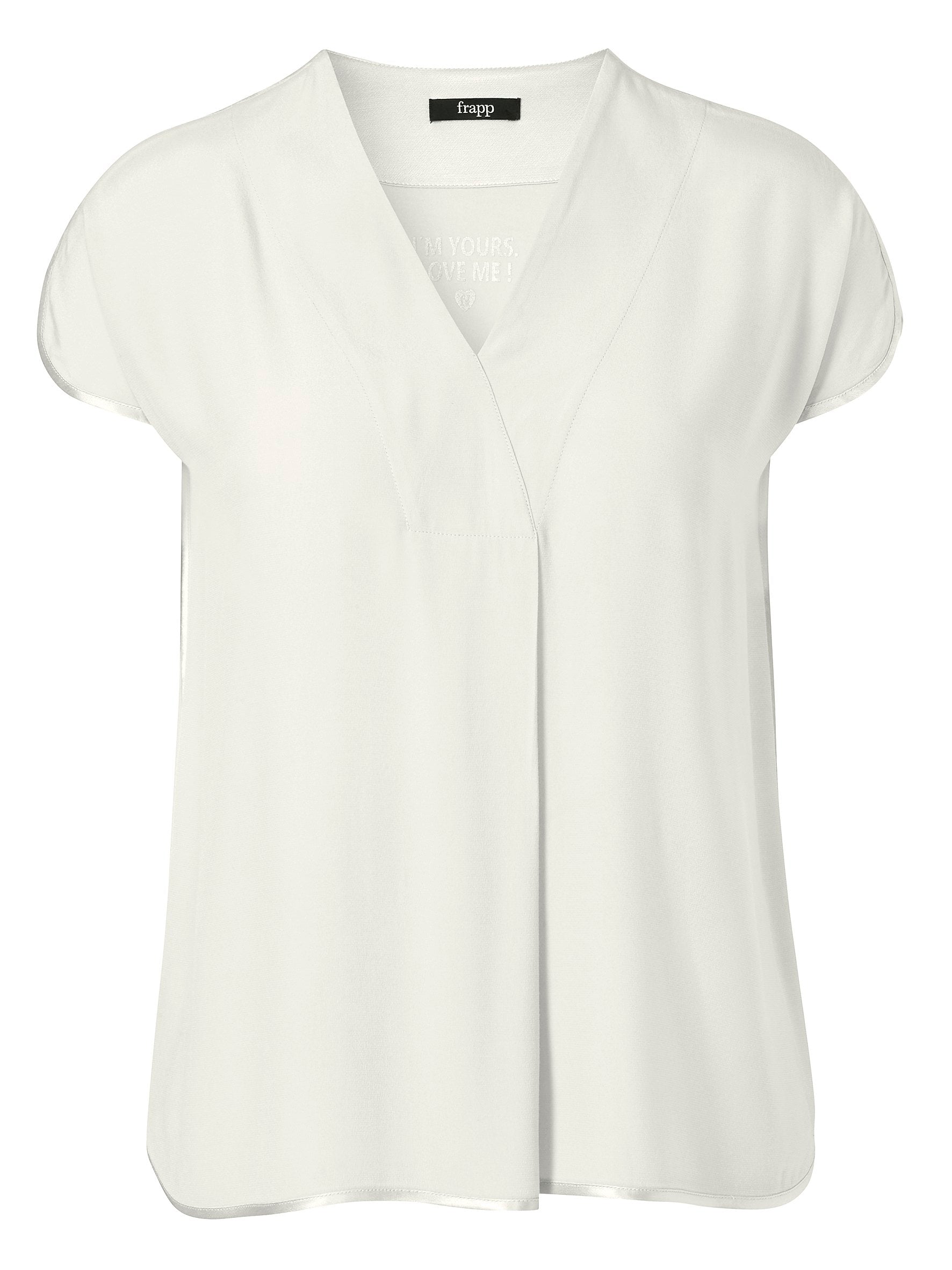 Bluse V-Ausschnitt ohne Arm (Offwhite)