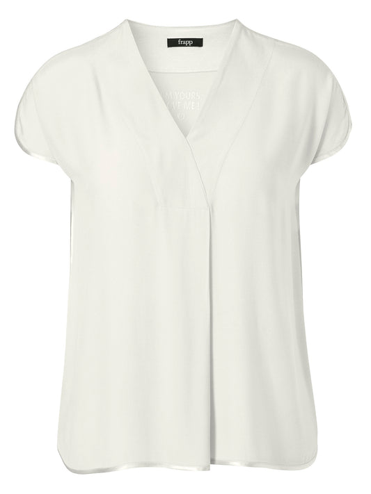Bluse V-Ausschnitt ohne Arm (Offwhite)