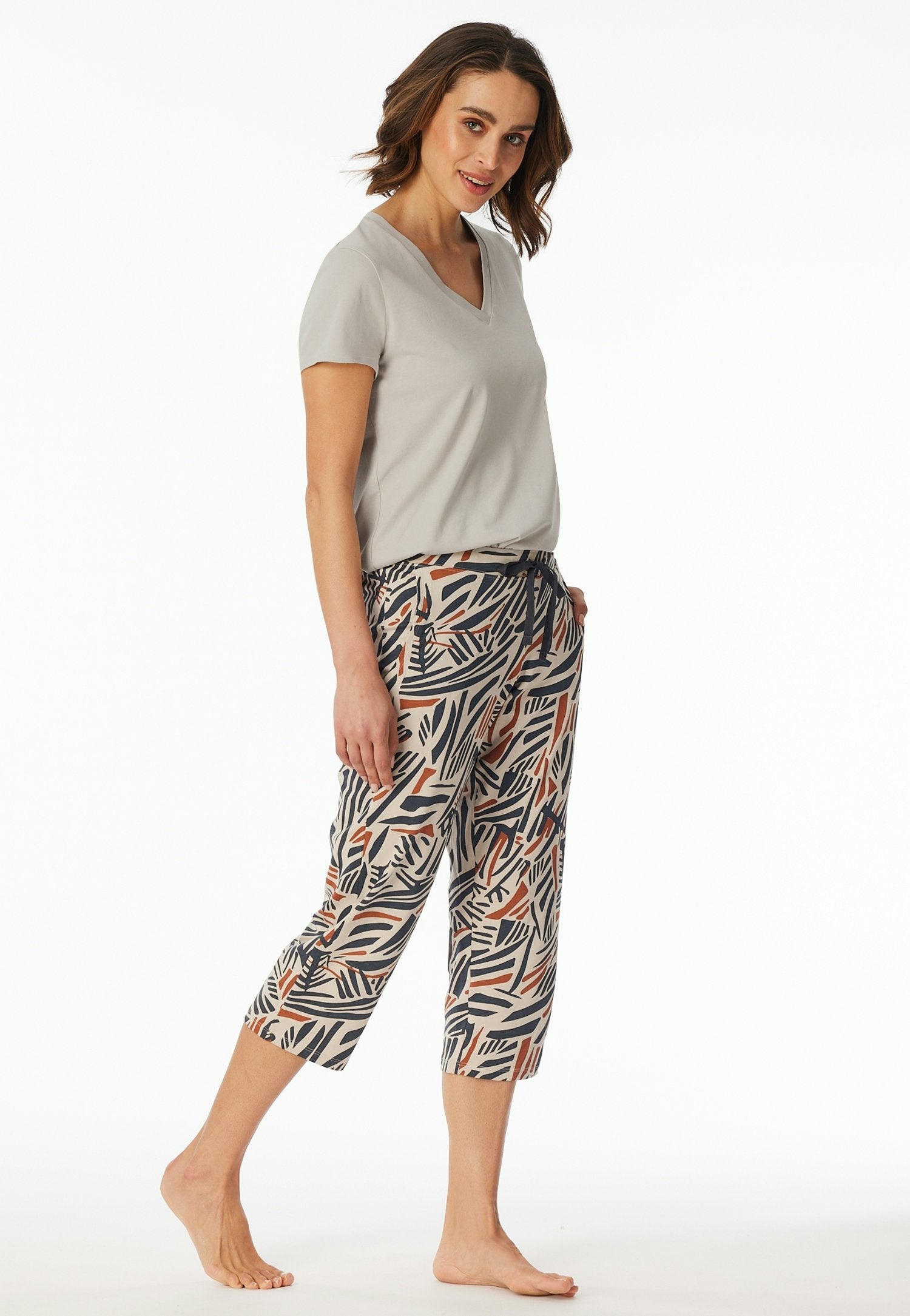 Hose 3/4 (Grau-jaspe)