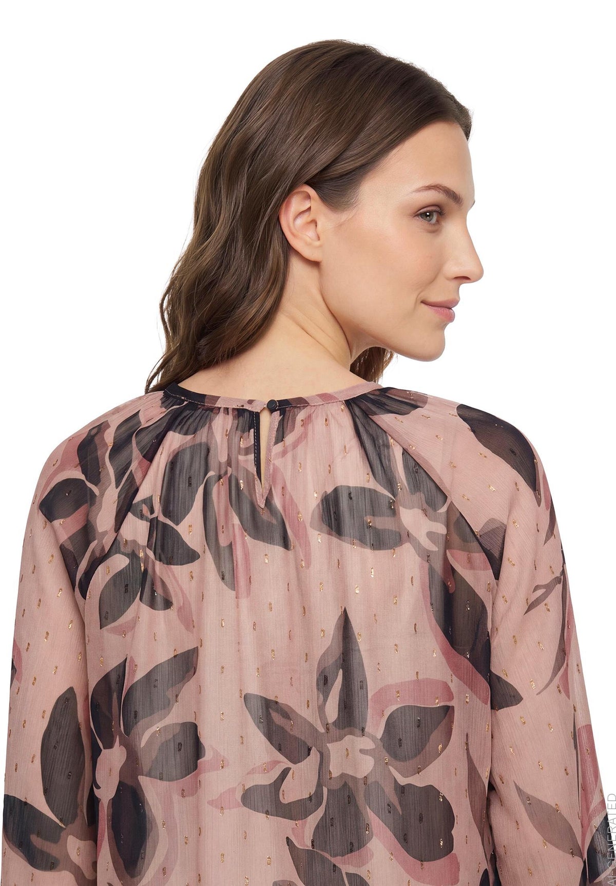 Schlupfbluse (Rosé/black)