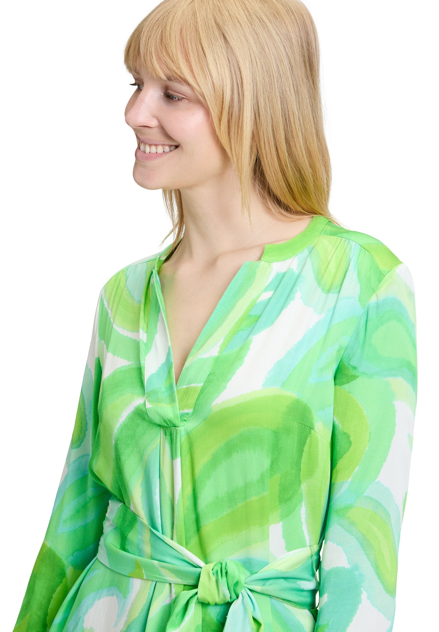 Blusenkleid (Cream/green)