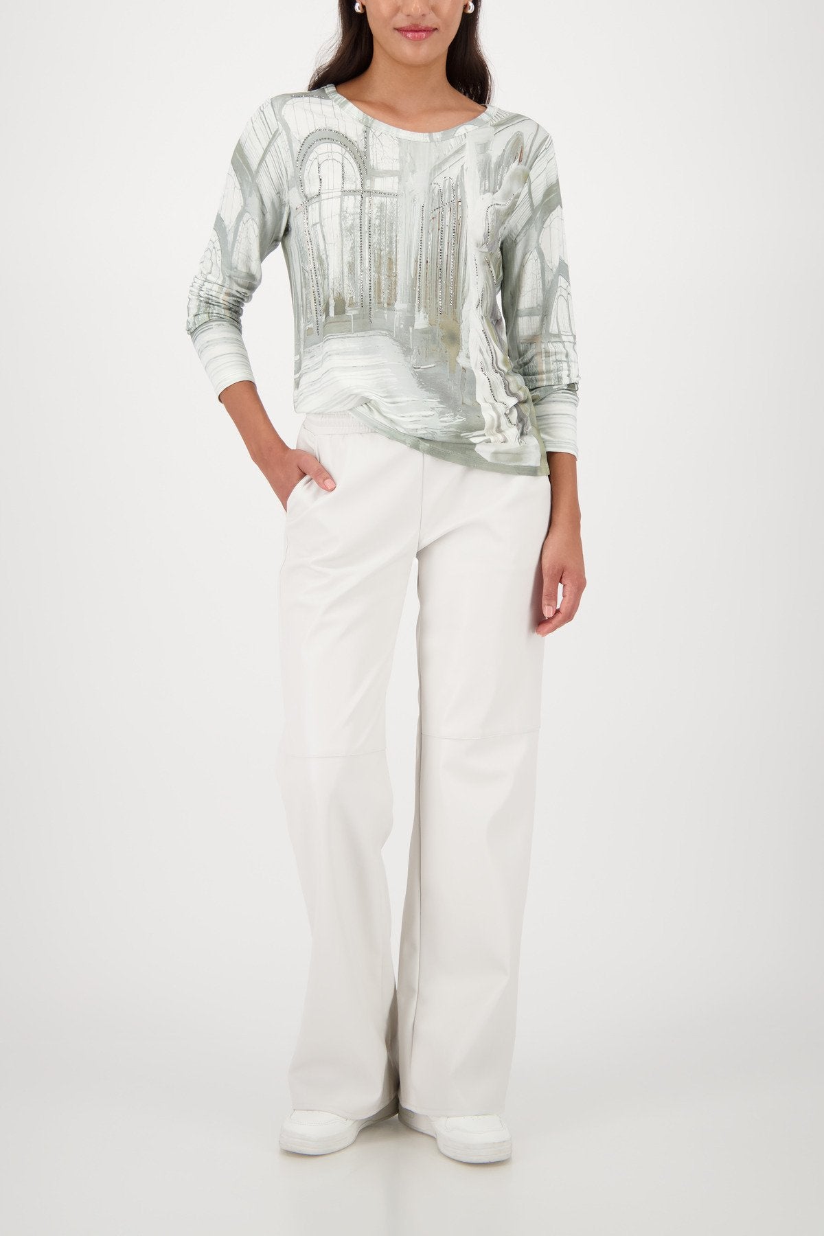 Pullover (Sage Gemustert)