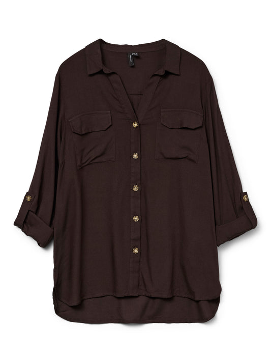 Vmbumpy L/s Shirt New Wvn Noos (Chocolate Tor)