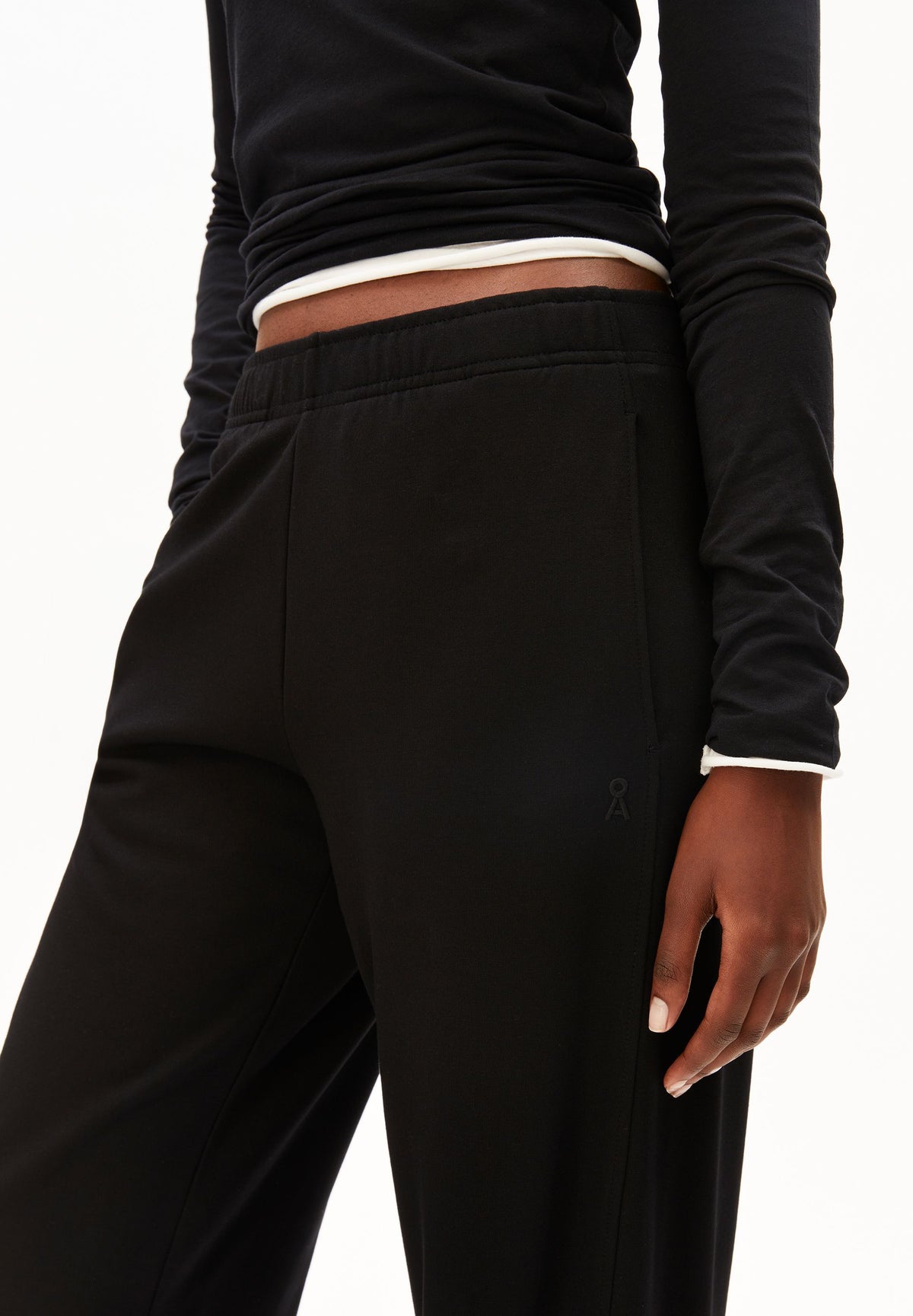 Basic Jersey Barrel Pant (Black)