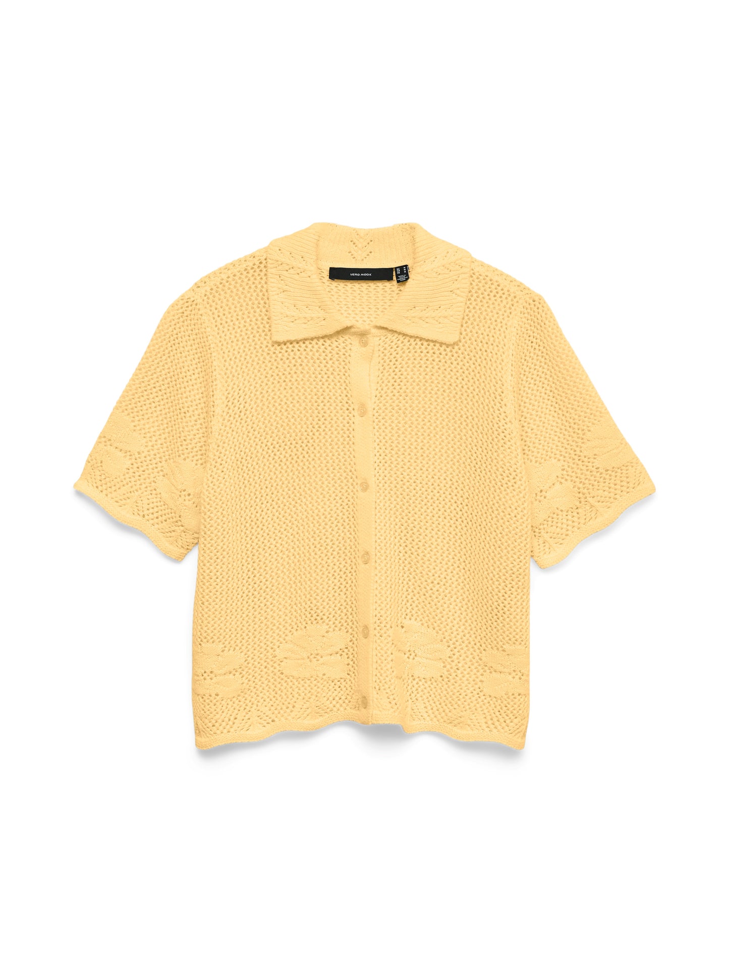 Vmmystic Beach 2/4 Poloneck Cardigan (Golden Haze)