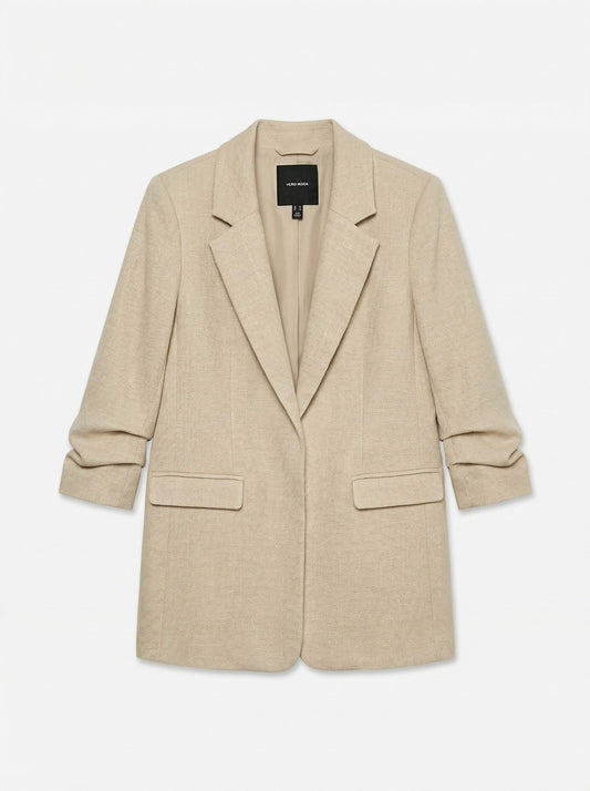 Vmfrida 3/4 Regular Blazer Noos (Oatmeal/me)