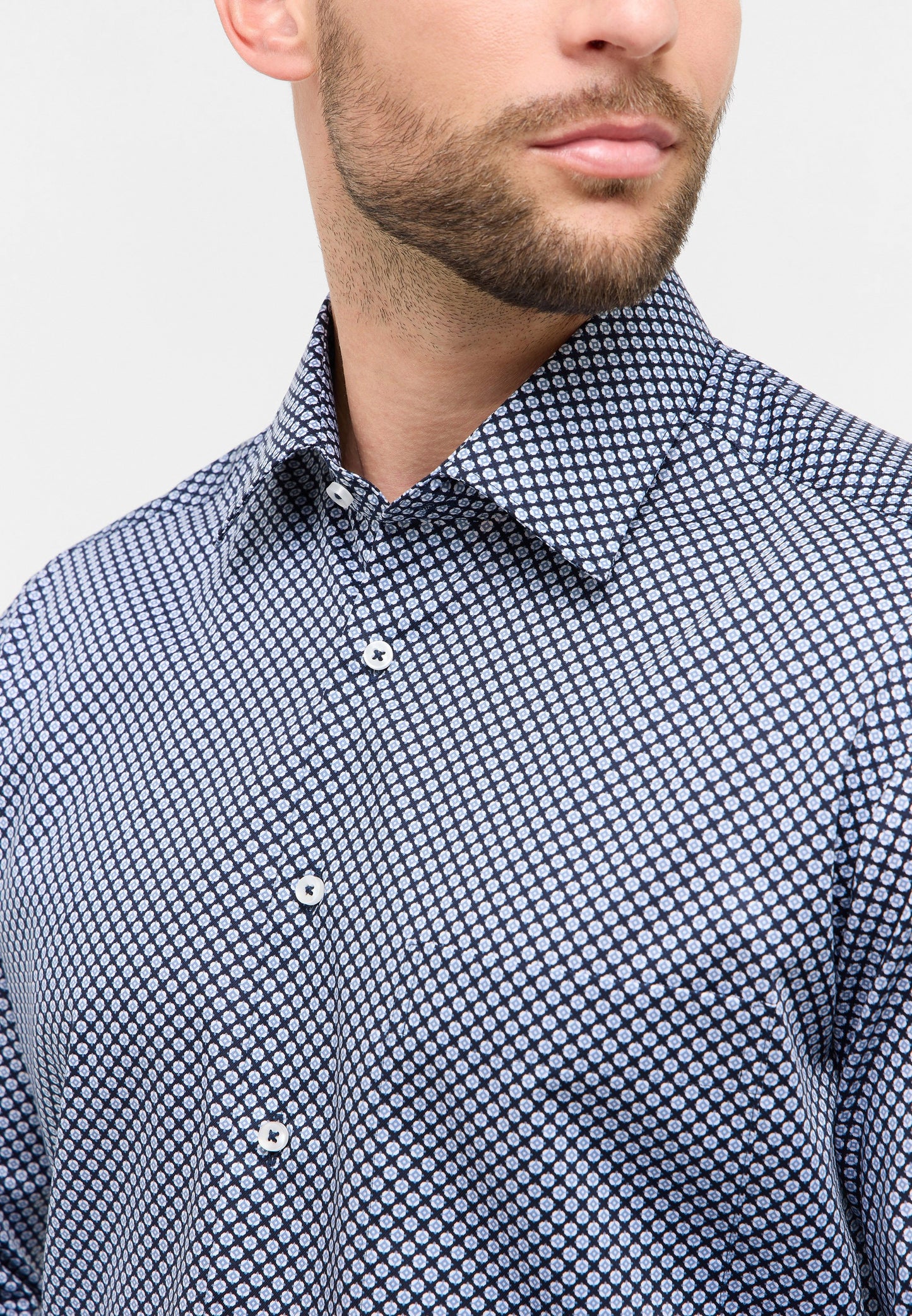 Hemd Twill Langarm (Marine)