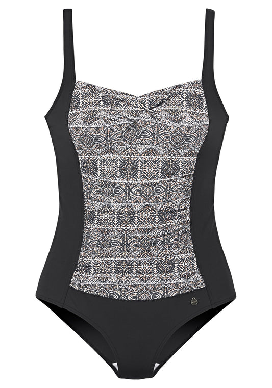 LASCANA Badeanzug (Black Print)