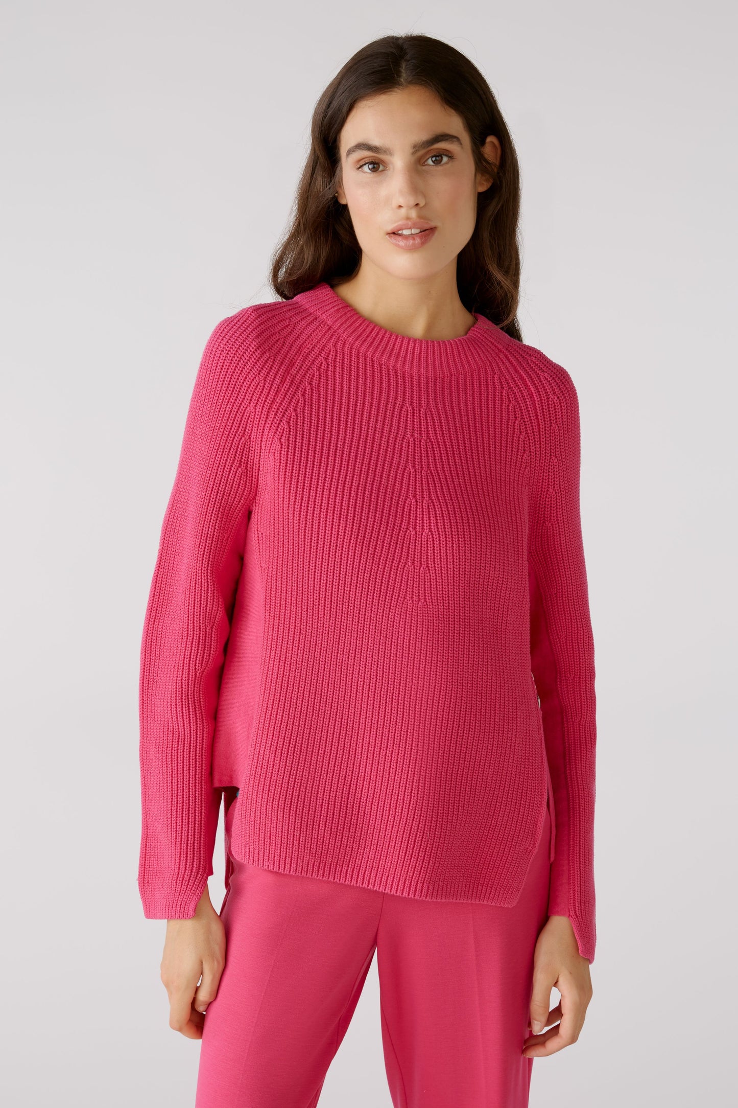 RUBI Pullover mit Reißverschluss in reiner Baumwolle (Pink)