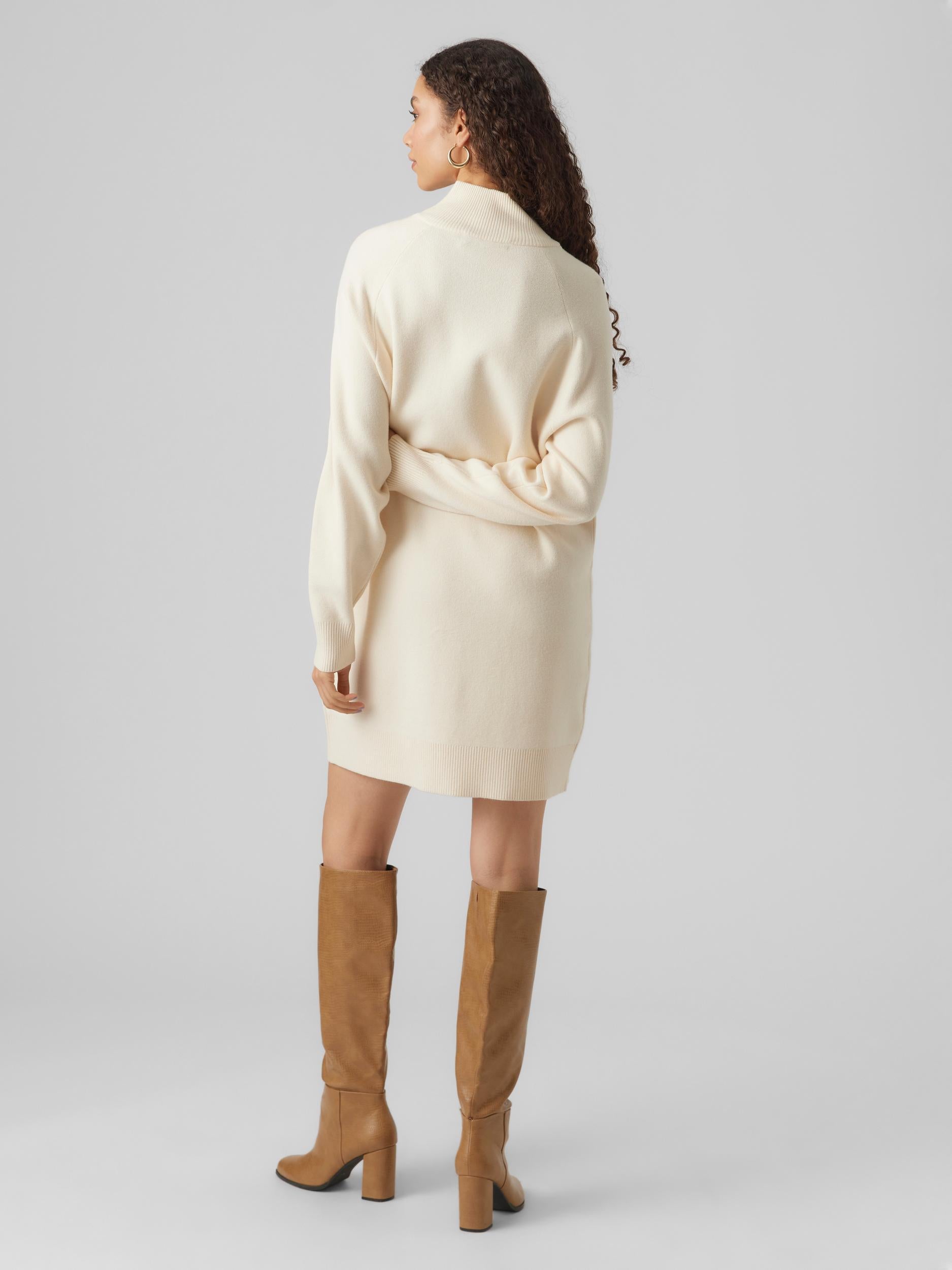 Vmgoldneedle Ls Highnck Zipper Dress Rep (Black)