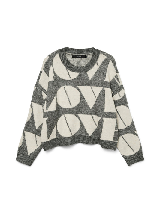 Vmlove Ls O-neck Pullover Boo (Medium Gre)