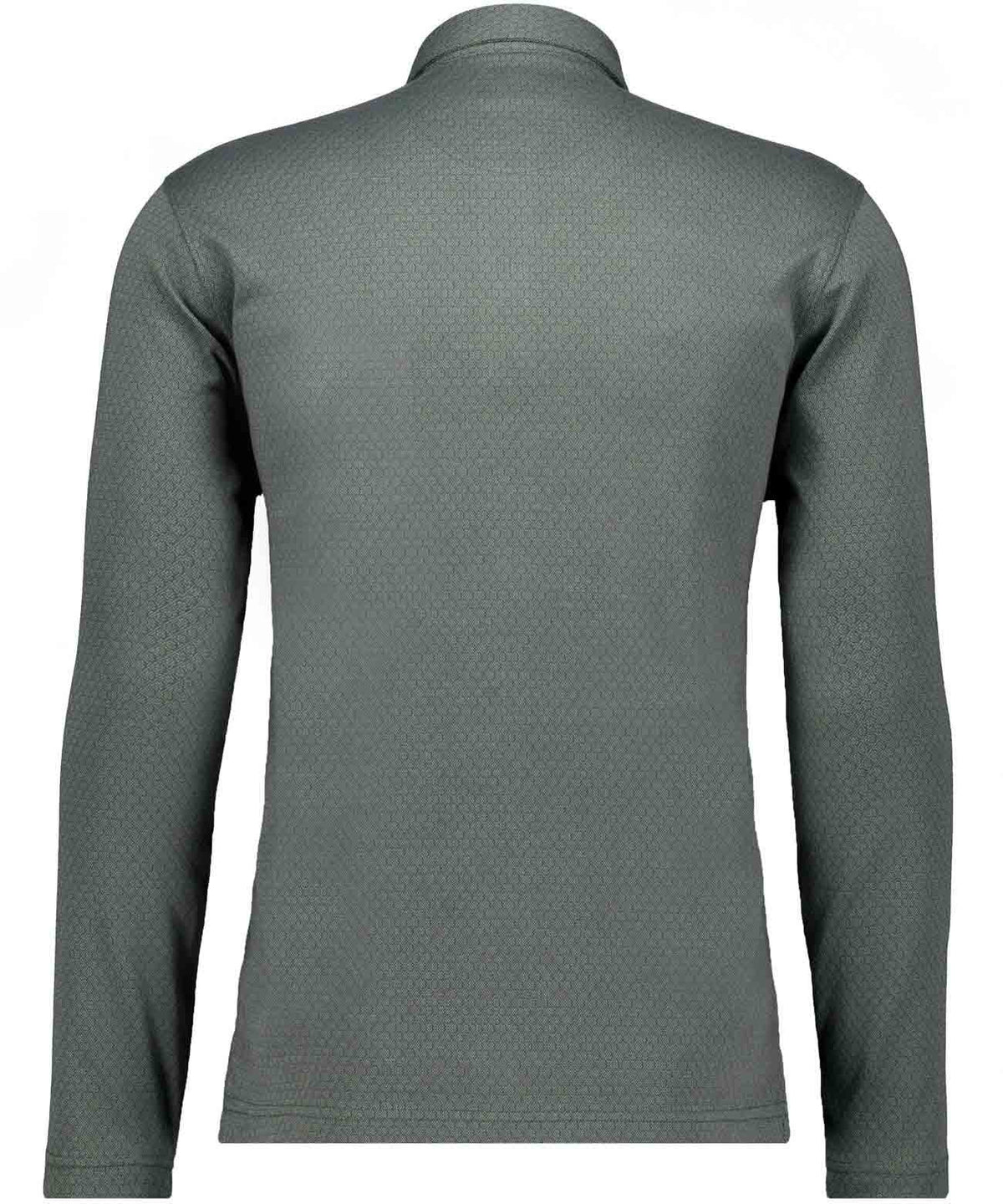 Softknit-Poloshirt Mini-Jacquard, Langarm (Moosgrun)