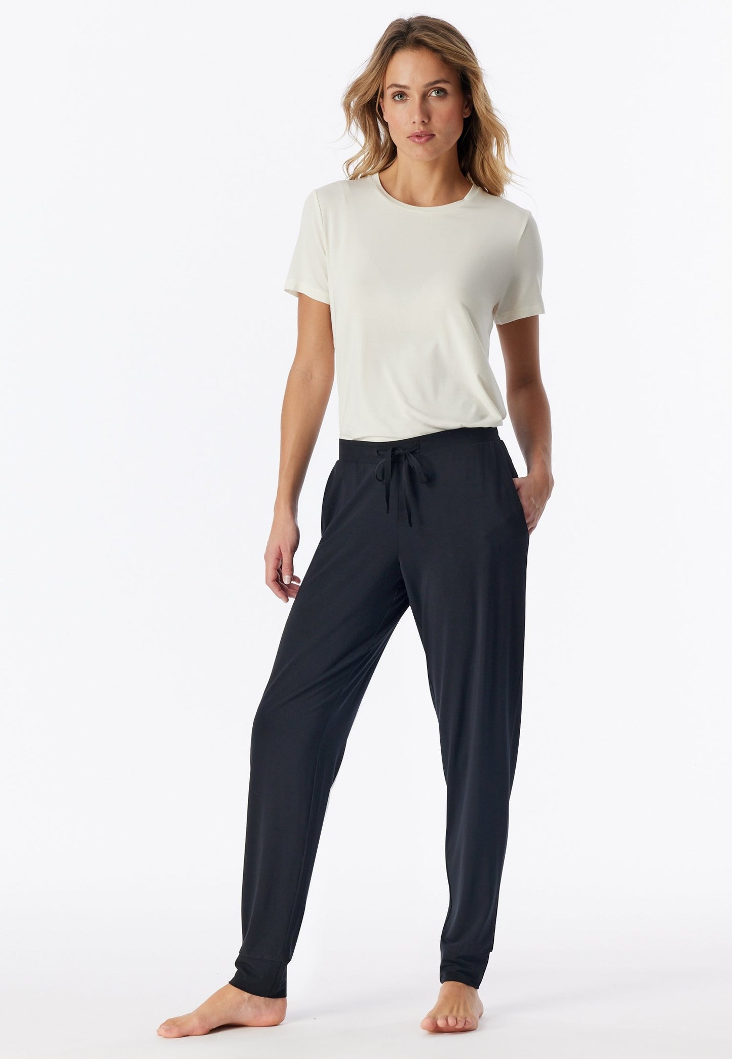 Hose lang Bündchen (Schwarz)