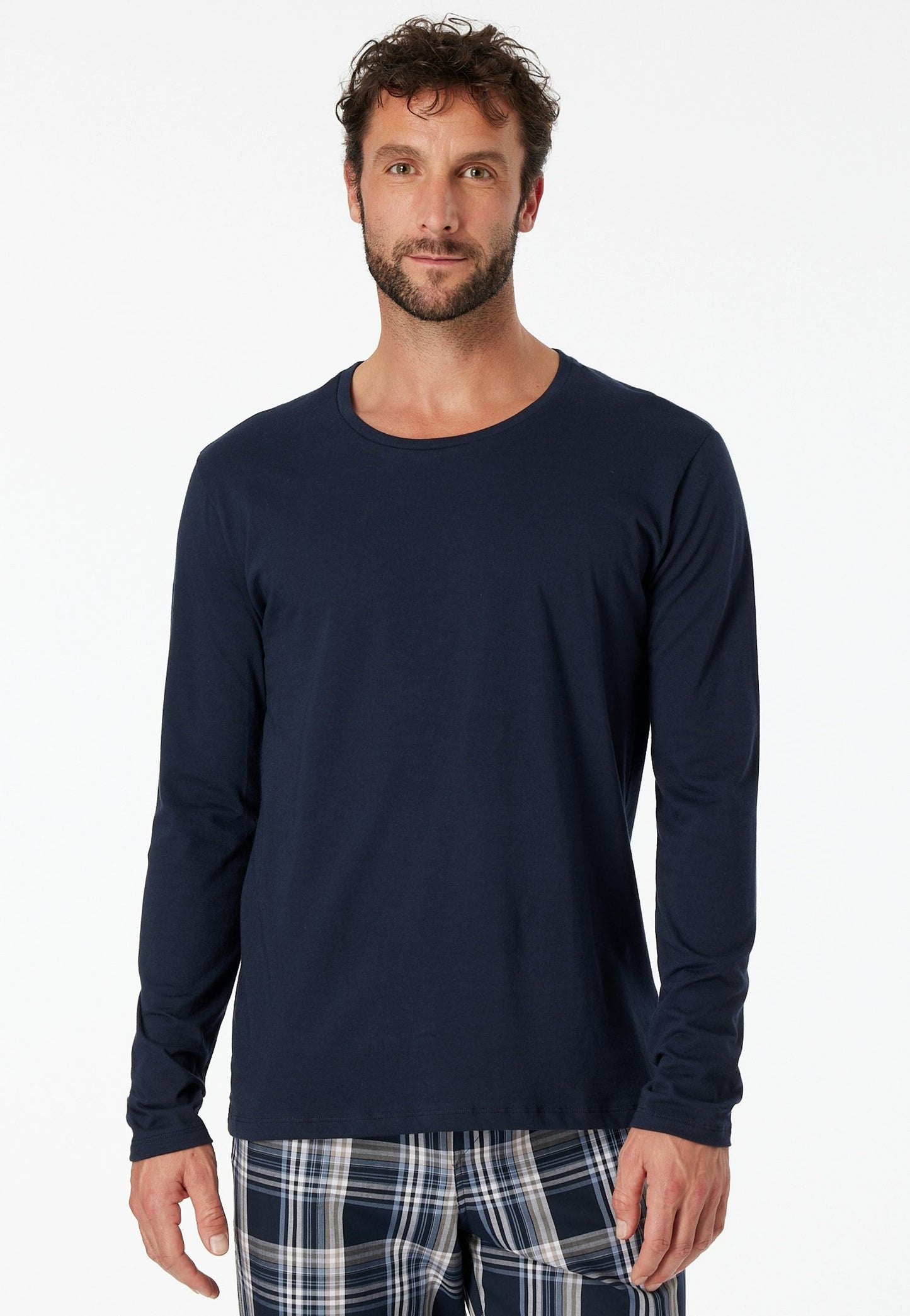 Langarmshirt Rundhals (Dunkelblau)