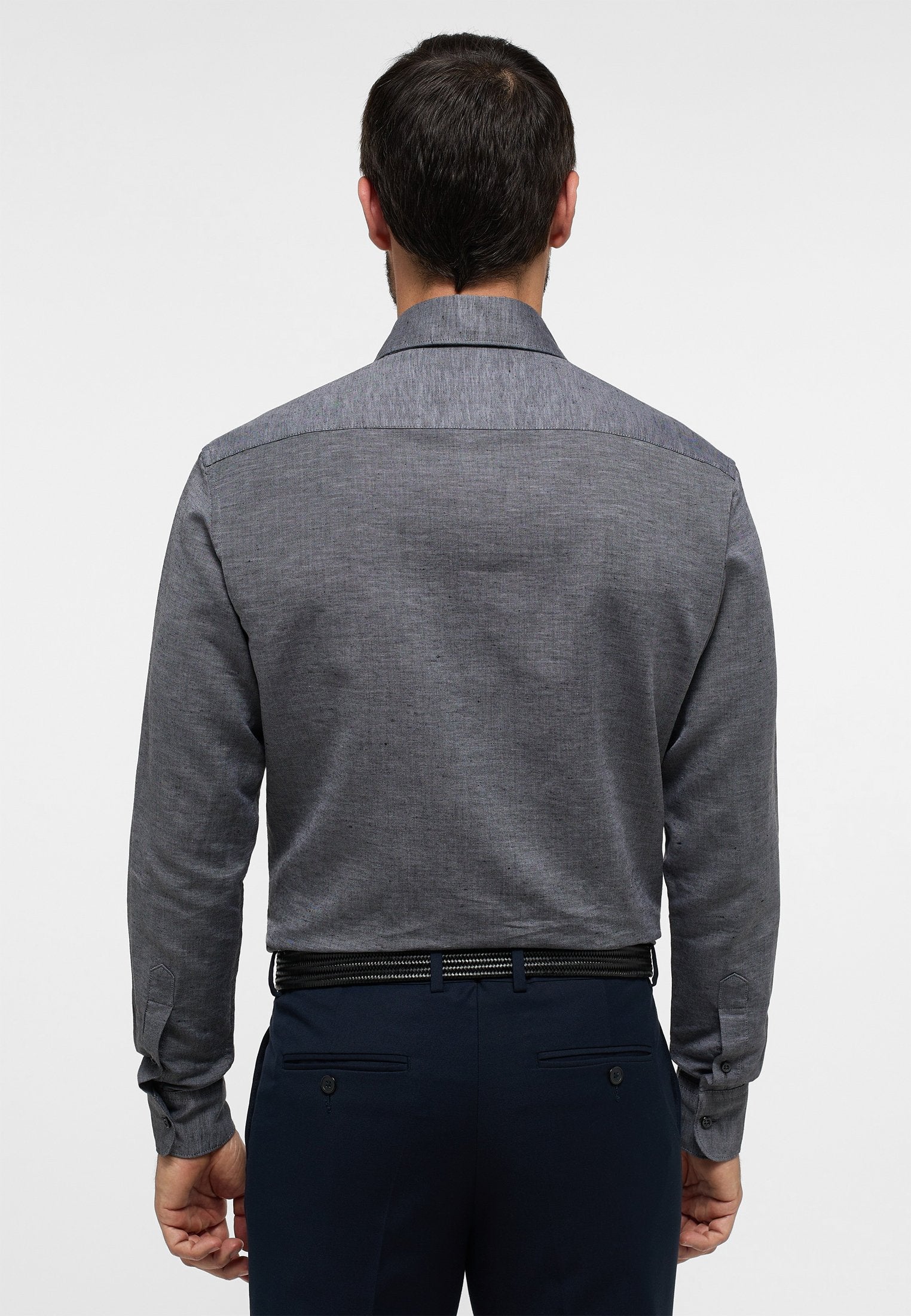 ETERNA unifarbenes Soft Tailoring Shirt MODERN FIT (Schwarz)