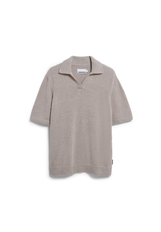 Boucle Knit Poloshirt (Sandstone)