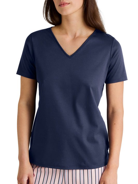 DAMEN Shirt kurzarm (Peacoat Blue)