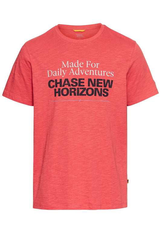 T-Shirt mit Print aus Organic Cotton (Sunfaded Red)