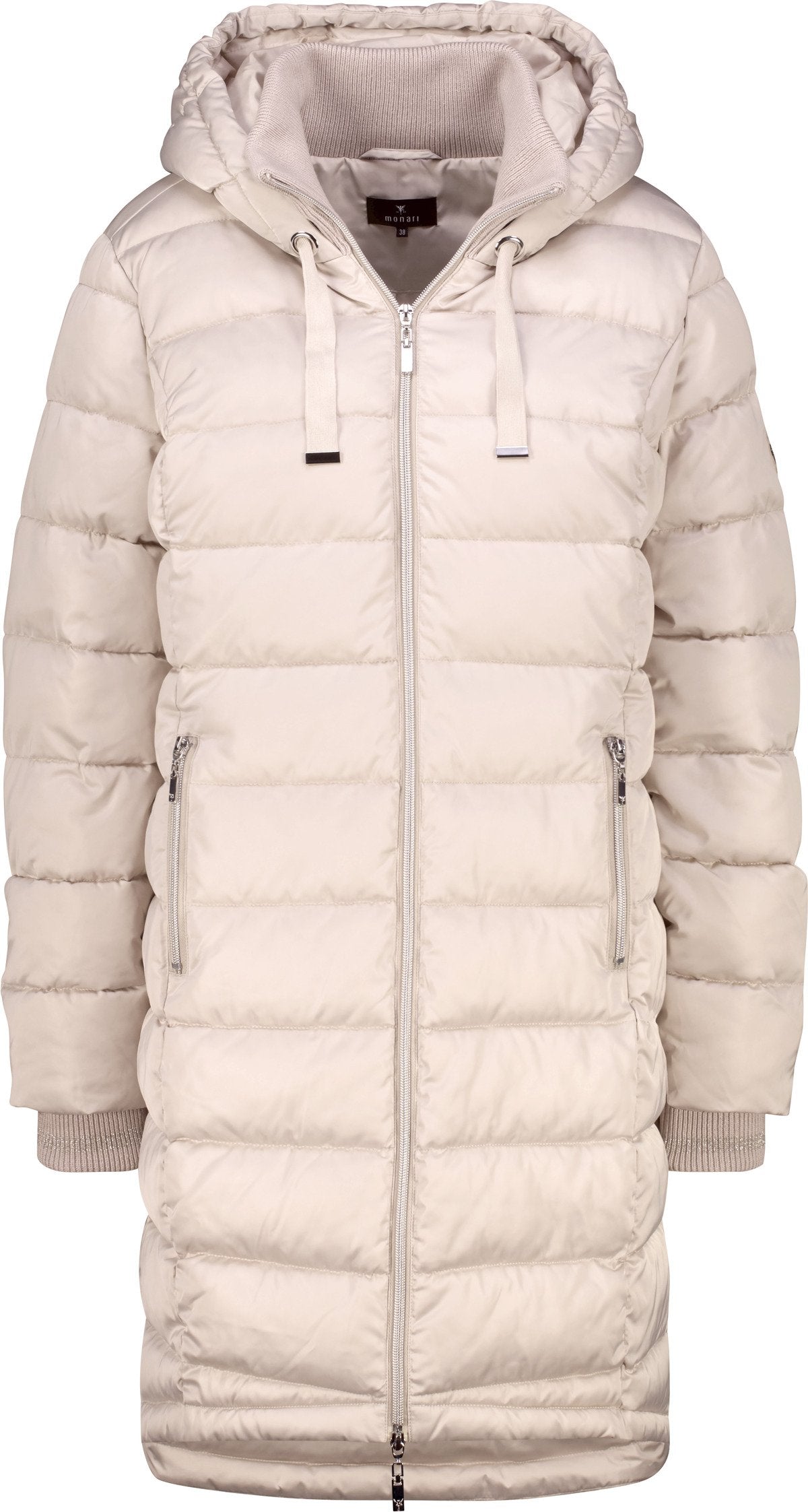 Steppmantel mit Lurex (Cappuccino)