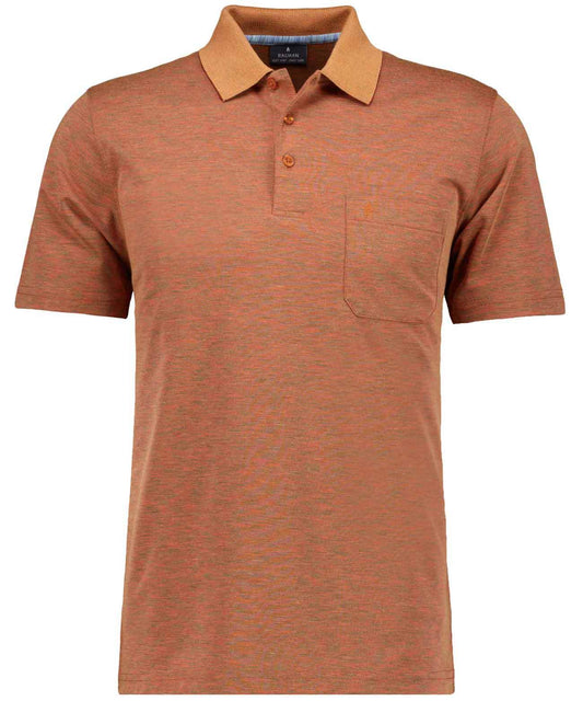 Softknit-Polo "space dye" (Orange Mel)