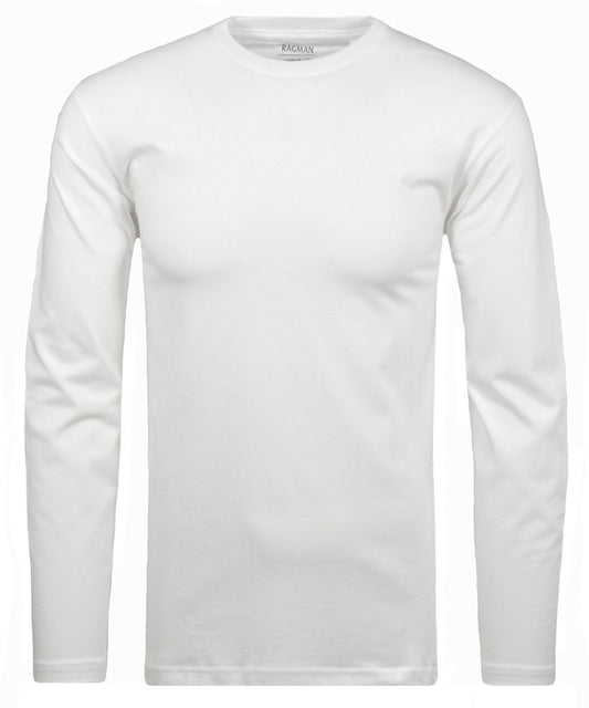 Langarm-Shirt Rundhals (Weiss)