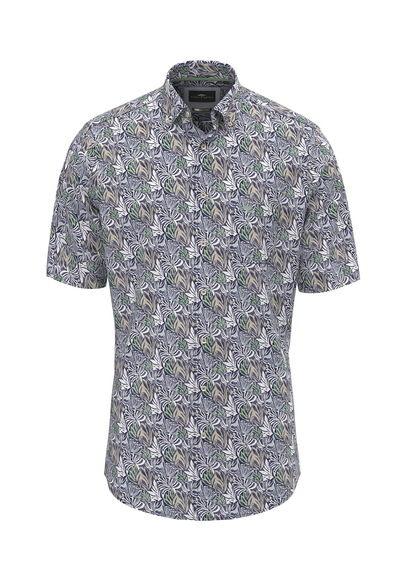 Multicolor Slub Print, B.D., 1/2 (Navy)