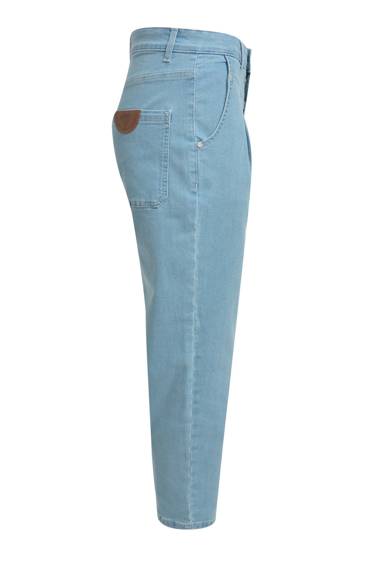Cropped Denim Pants (Light Denim)